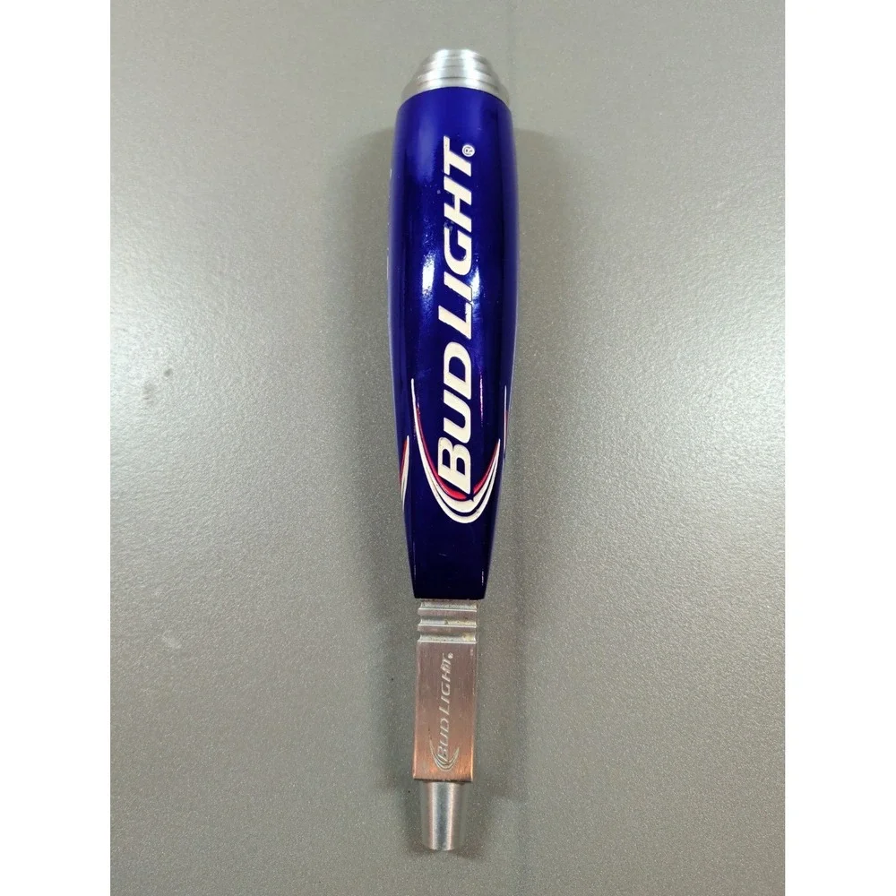 Bud Light Beer Tap Handle Blue Silver Logo Draft Keg Kegerator Bar Tapper‎